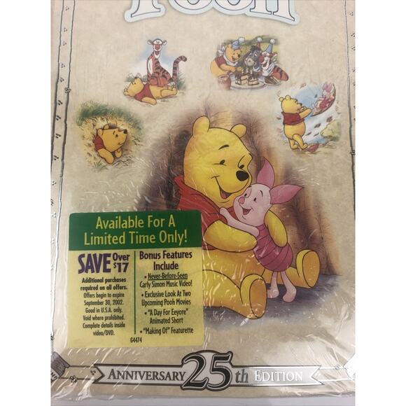 The Many Adventures of Winnie the Pooh VHS 25th Anniversary Brand New Seal 2002 - Picture 5 of 7